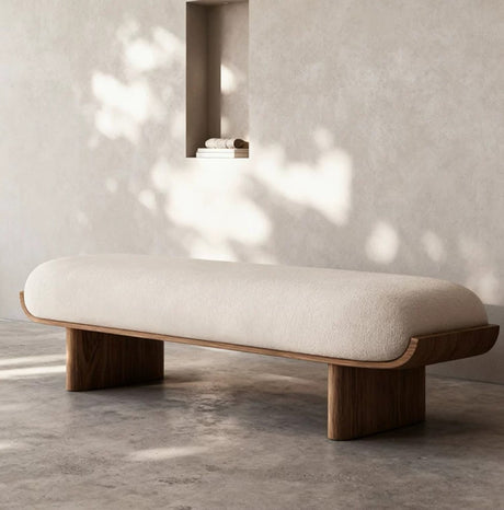 Wood Upholstered Dining Bench | URVI