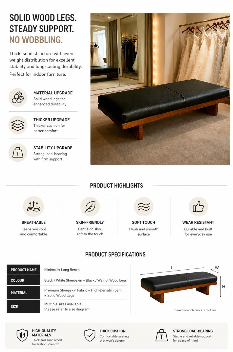 Wood Upholstered Dining Bench | UMA