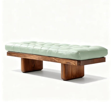 Tufted Leather Dining Bench | ISIKA