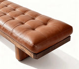 Tufted Leather Dining Bench | ISIKA