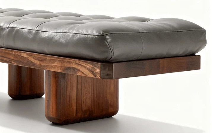Tufted Leather Dining Bench | ISIKA