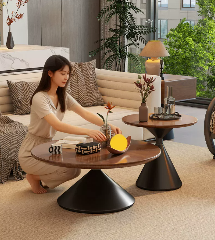 walnut wood coffee table
