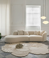 wool carpet 3D sculptural lyocell rug