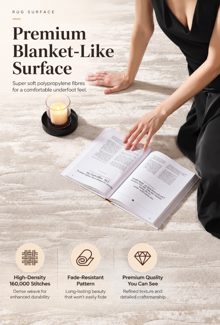 Water-Repellent Textured Rug 32938 -  | NAZRI