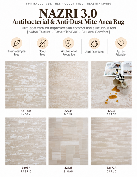 Water-Repellent Textured Rug 33193 -  | NAZRI
