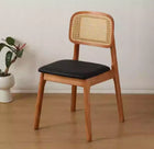 Rattan Dining Side Chair w/ PU Seat | ELARA