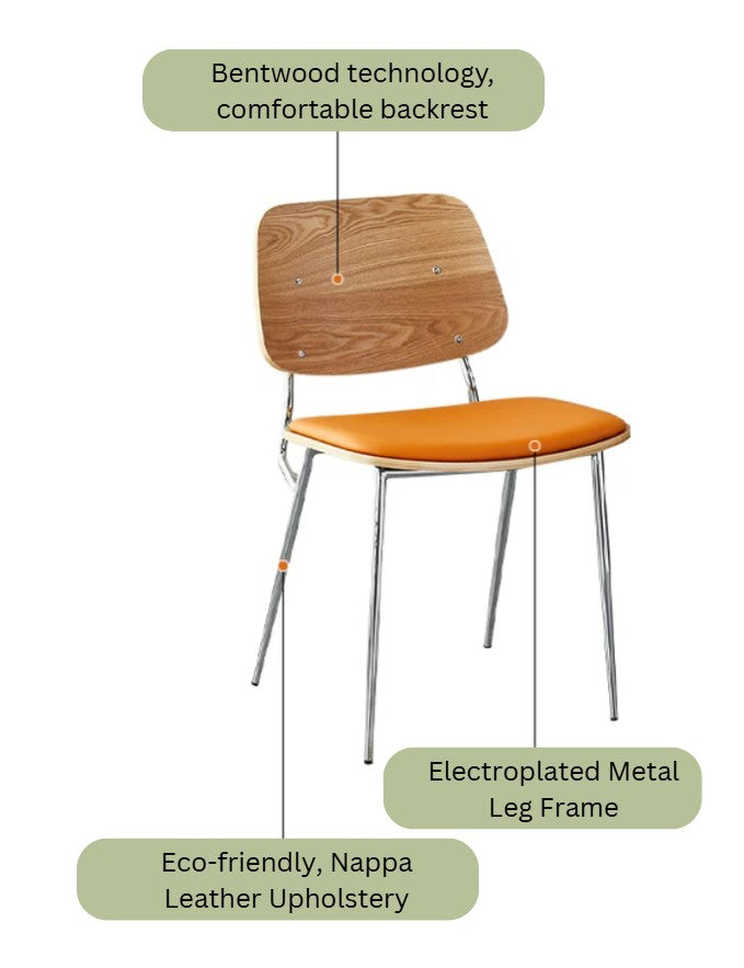 Dining Side Chair with Upholstered Seat | AVEN