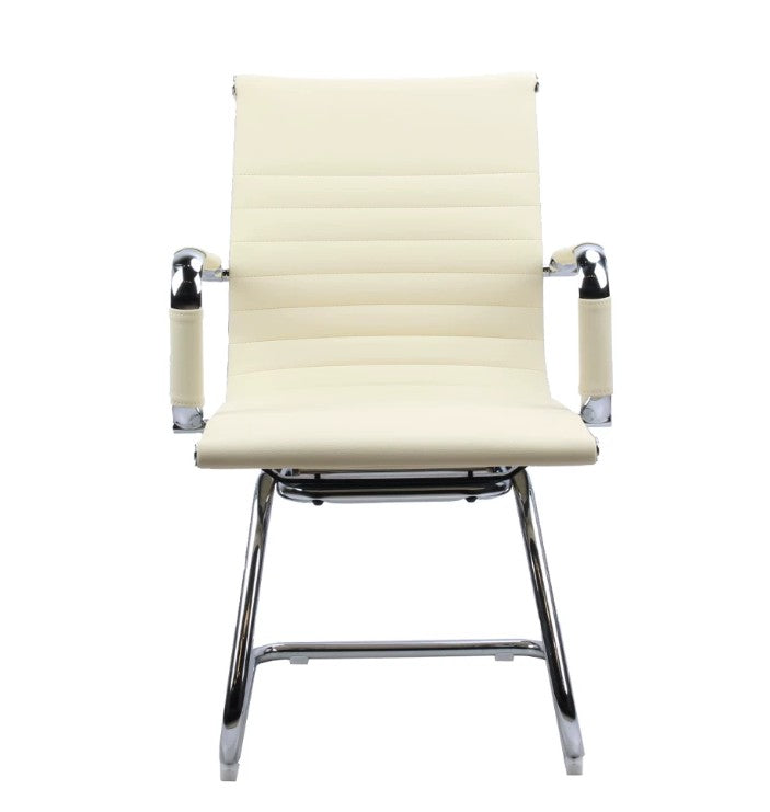 eam aluminum cantilevered office chair WHITE