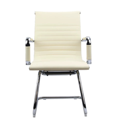 eam aluminum cantilevered office chair WHITE