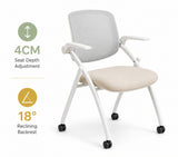 Training Armchair with Castors + Foldable Armrests + Tiltable Backrest | LIAM