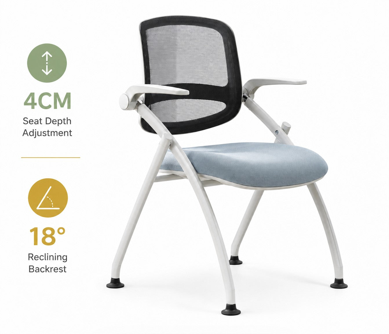 Training Armchair with Glides + Foldable Armrests + Tiltable Backrest | LIAM