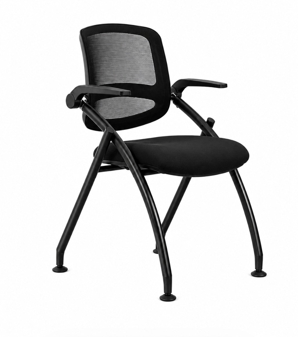 affordable training arm chair with glides foldale armrest and tiltable backrest