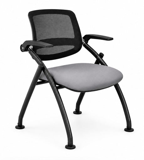 emmet training arm chair with glides foldale armrest and tiltable backrest