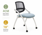 Training Side Chair with Castors + Tiltable Backrest | LIAM