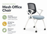 Training Armchair with Castors + Fixed Armrests + Tiltable Backrest | LIAM