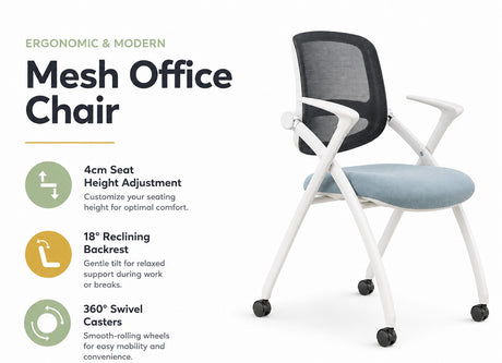 Training Armchair with Castors + Fixed Armrests + Tiltable Backrest | LIAM