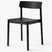 affordable black solid wood dining chair