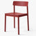 affordable red solid wood dining chair