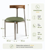 Stackable Dining Chair with Steel Frame | LUNA
