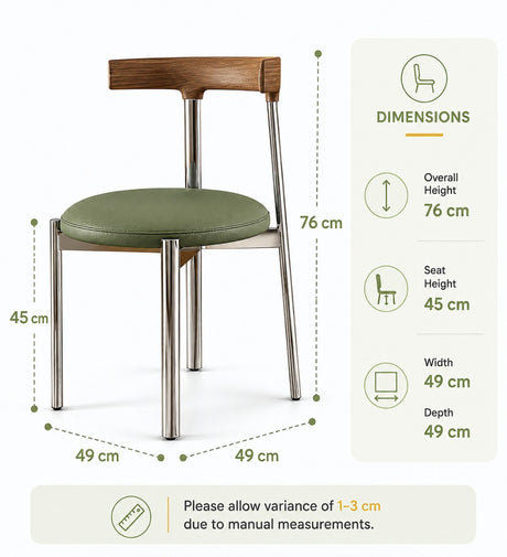 Stackable Dining Chair with Steel Frame | LUNA
