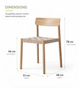 Dining Chair with Woven Seat | TONI