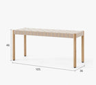 Bench with Woven Seat | TONI