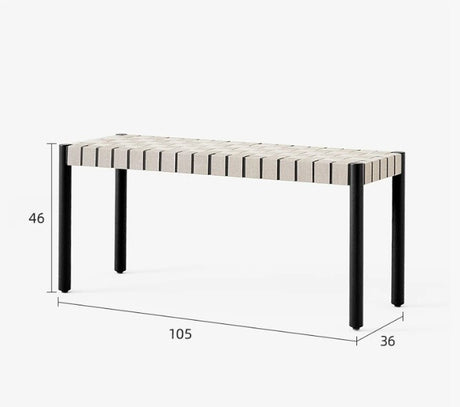 Bench with Woven Seat | TONI