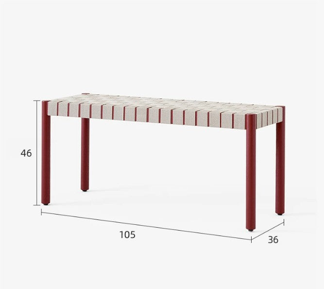 Bench with Woven Seat | TONI