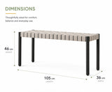 Bench with Woven Seat | TONI