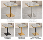 Sintered Stone Table with Stainless Steel Wrapped Edge | AURELIA Gold 60X60