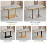 italian gray Sintered Stainless Steel Edge x Gala Dining Table