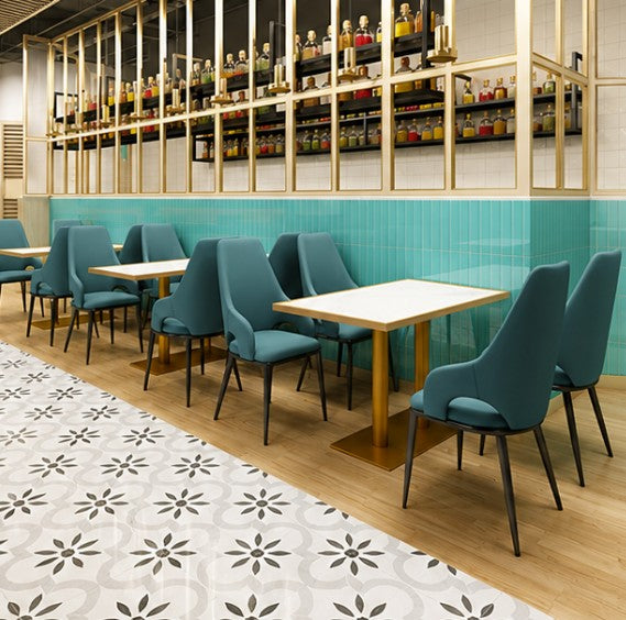 Sintered Stainless Steel Edge x Gala Square Dining Table - Customisable Olivia
