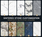 120L Sintered Stone Table with 304 Stainless Steel Base | OLIVIA