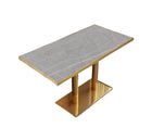 120L Sintered Stone Table with 304 Stainless Steel Base | OLIVIA