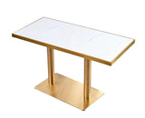 120L Sintered Stone Table with 304 Stainless Steel Base | OLIVIA