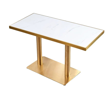 120L Sintered Stone Table with 304 Stainless Steel Base | OLIVIA