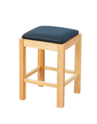 Solid Wood Stool with Cushioned Seat | ADA