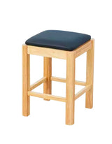 Solid Wood Stool with Cushioned Seat | ADA