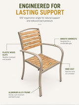 aluminum outdoor arm chair