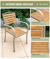 Fossil dining outdoor arm chair