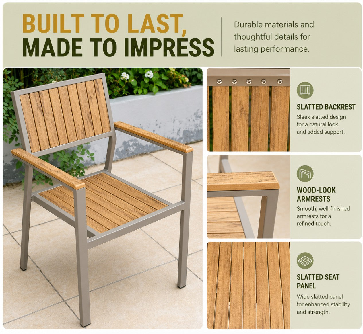 thomas fossil outdoor dining arm chair
