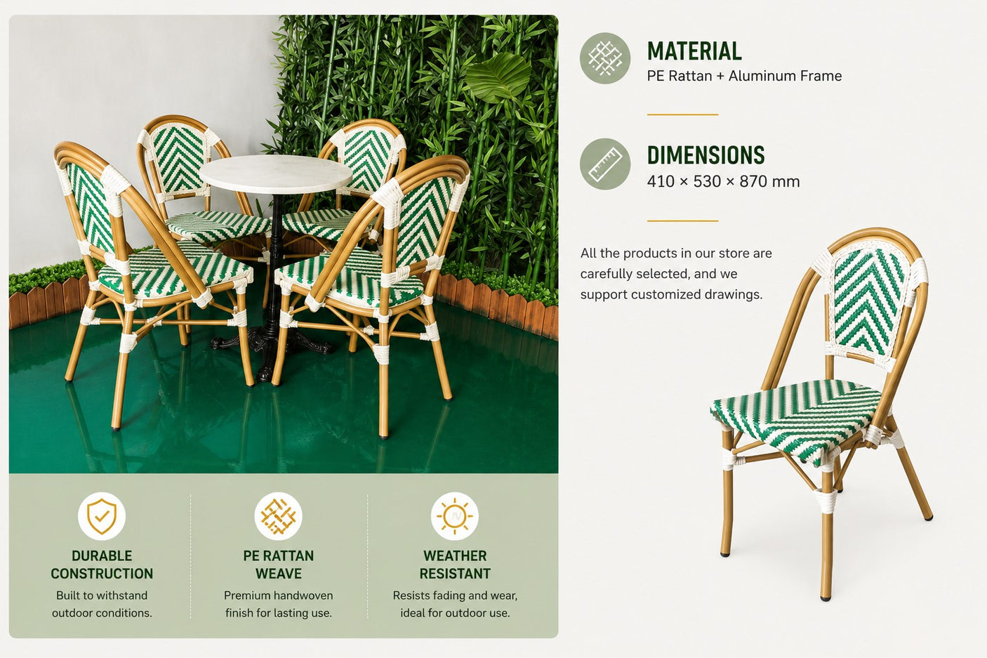 Outdoor Dining Side Chair | CHARLOTTE