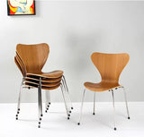 stackable dining side chair made of plywood