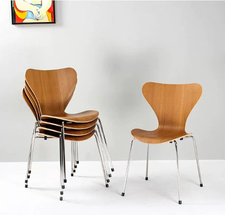 stackable dining side chair made of plywood