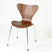 Modern wooden chair with chrome legs, stylish home or office furniture design