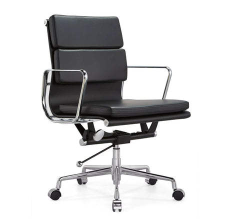Eam Eric Soft pad aluminum mi back chair in black
