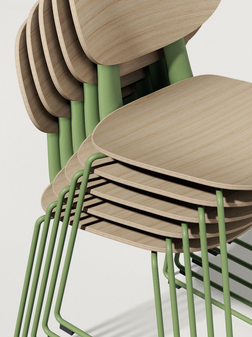 Stackable Dining Chair with Sled Base Frame | FIN
