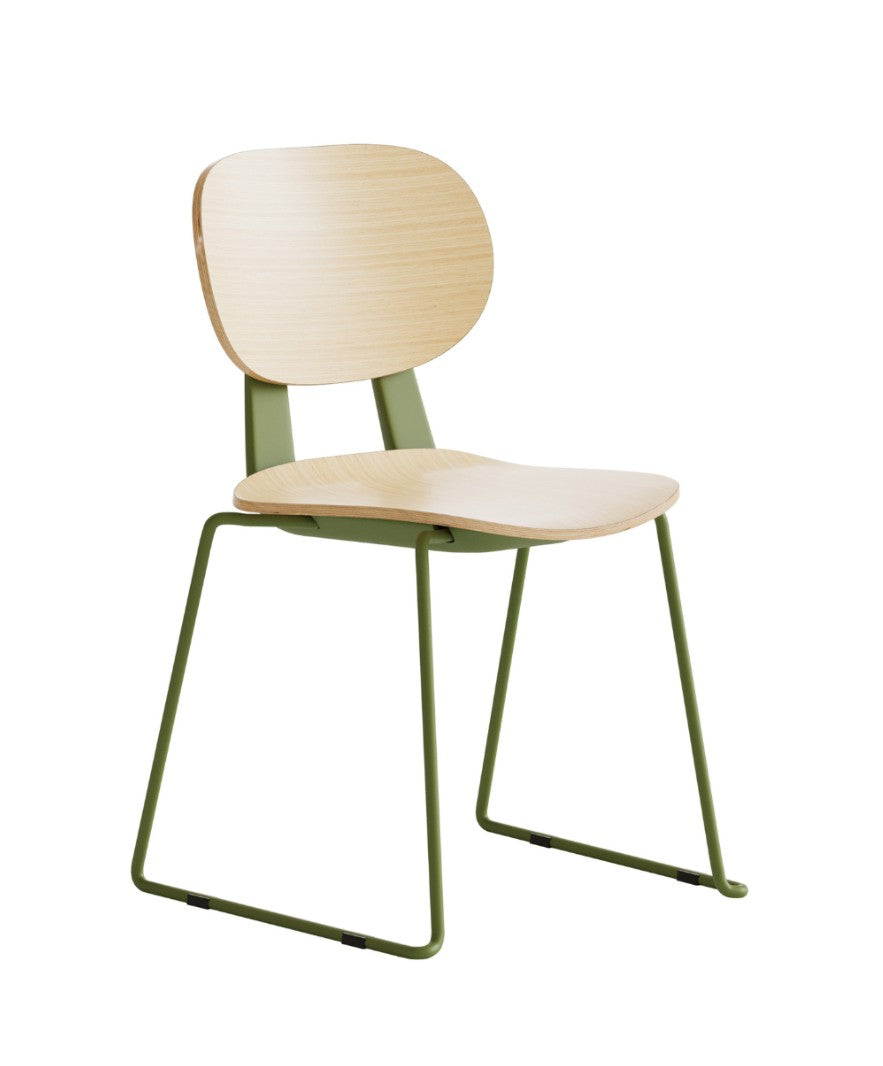 Stackable Dining Chair with Sled Base Frame | FIN