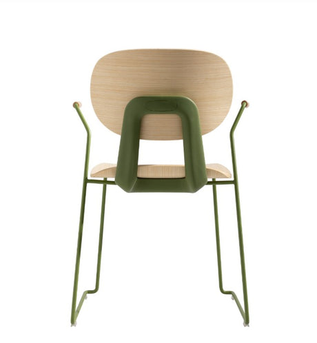 Dining Arm Chair with Sled Base Frame | FIN