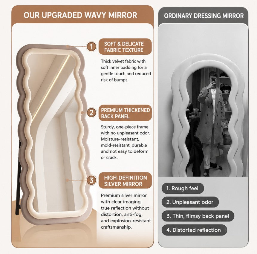 Wavy Full-Length Floor Mirror | SALLY